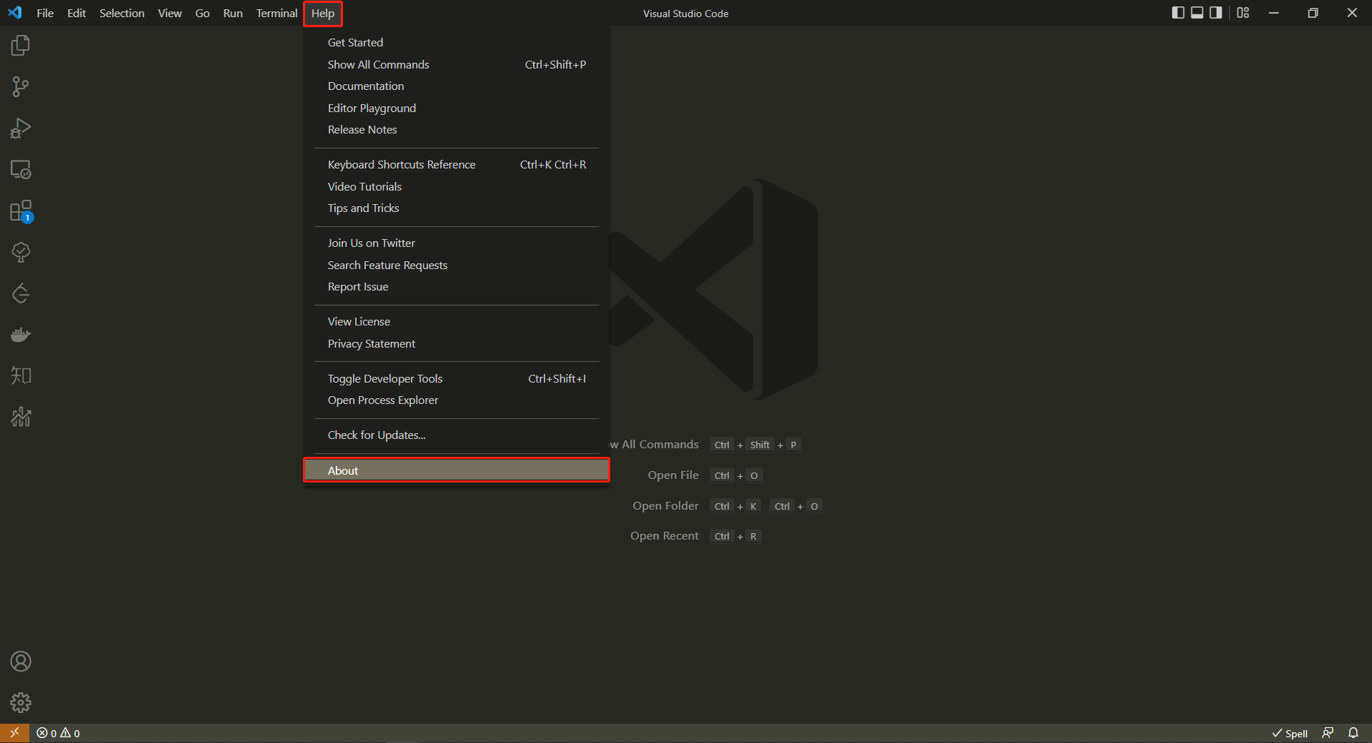 查看 vscode 构建信息